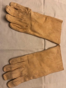 RAF ISSUE PALE YELLOW CHAMOIS LEATHER FLYING GLOVES