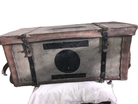WW2 MILITARY MEDICAL WICKER TRUNK