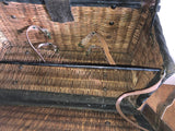 WW2 MILITARY MEDICAL WICKER TRUNK